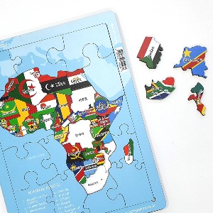 교육용 취미용 우드 퍼즐 목재 아프리카 지도 판퍼즐 ML02