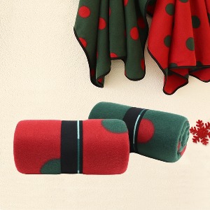 따뜻한 담요 무릎담요 크리스마스 캐롤도트 심플 밴드 담요 덮개 2색선택