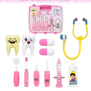 어린이집 역활놀이 활동 치과 의사 놀이 세트 핑크