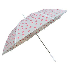 53 땡땡이 EVA 물방울  반투명 비닐 우산(색상랜덤)