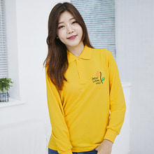 국내산 PK폴로 카라 티셔츠 긴팔 디자인20종-노랑