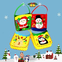 크리스마스 DIY 부직포 가방 만들기 산타 선물 가방(4종선택)