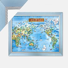 150피스 퍼즐 어린이 세계지도 한글판 세계 지도 액자포함