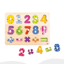 두뇌발달 교육 완구 원목 퍼즐 숫자 맞추기 꼭지 퍼즐(27p)