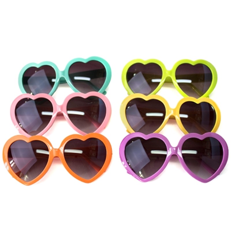 파티 꾸미기 파스텔 컬러 하트 안경 (색상랜덤)